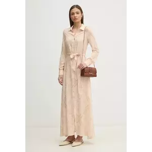 Gaudi rochie culoarea bej, maxi, evazată, 511BD15006 imagine