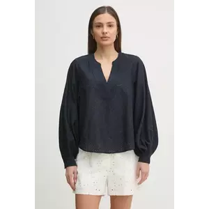 Mos Mosh bluza femei, culoarea albastru marin, neted, 169430 imagine