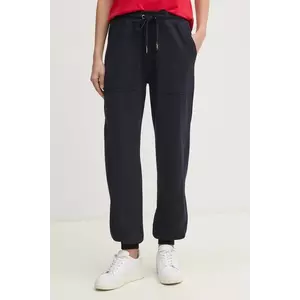 Gaudi pantaloni de trening femei, culoarea albastru marin, neted, 511BD24006 imagine