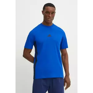 adidas tricou din bumbac Essentials barbati, cu imprimeu, JE6398 imagine