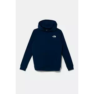 The North Face bluza copii TEEN SIMPLE DOME HOODIE culoarea albastru marin, cu glugă, neted, NF0A8AXVD1R1 imagine
