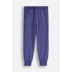 Coccodrillo pantaloni de trening pentru copii culoarea albastru marin, neted, EVERYDAY GIRL imagine