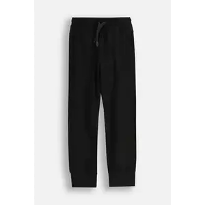 Coccodrillo pantaloni de trening pentru copii culoarea negru, neted, EVERYDAY GIRL imagine