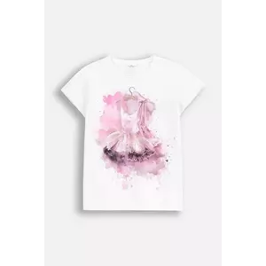 Coccodrillo tricou copii culoarea alb, EVERYDAY GIRL imagine