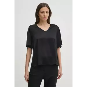 Mos Mosh bluza femei, culoarea negru, neted, 169330 imagine