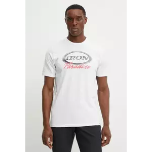 Under Armour tricou de antrenament Project Rock culoarea alb, cu imprimeu, 1389945 imagine