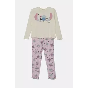 United Colors of Benetton pijama copii culoarea bej, modelator, 3Y5E0P08E imagine