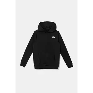 The North Face bluza copii TEEN SIMPLE DOME HOODIE culoarea negru, cu glugă, neted, NF0A8AXVJK31 imagine