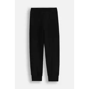 Coccodrillo pantaloni de trening din bumbac pentru copii culoarea negru, neted, COSMIC GIRL JUNIOR imagine