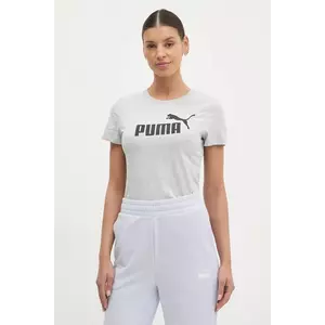 Puma tricou din bumbac femei, culoarea gri, 682370 imagine