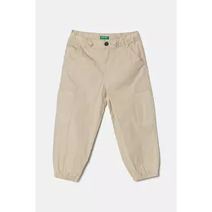 United Colors of Benetton pantaloni copii culoarea bej, neted imagine