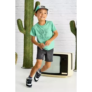 Mayoral pantaloni scurti din denim pentru copii culoarea gri, talie reglabila, 3222 imagine