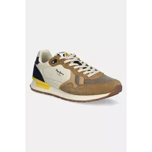 Pepe Jeans sneakers BRIT CAMP M barbati, culoarea maro, PMS40030 imagine