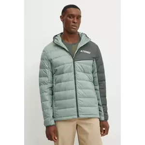 adidas TERREX geacă sport din puf Multi culoarea verde, de tranzitie, JD8393 imagine