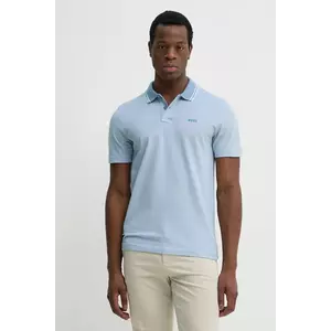 BOSS Orange polo de bumbac melanj imagine