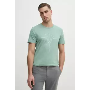 Joop! tricou din bumbac Alerio barbati, culoarea verde, cu imprimeu, 30042432 10017941 imagine