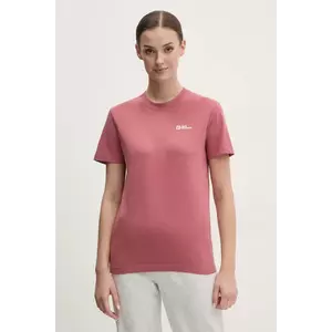 Jack Wolfskin tricou din bumbac femei, culoarea roz imagine