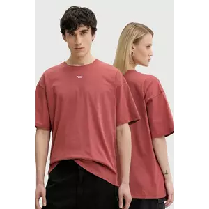 Diesel tricou din bumbac T-BOXT-D culoarea portocaliu, neted, A14929.0GRAI imagine