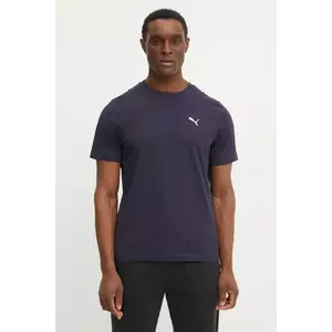 Puma tricou barbati, culoarea albastru marin, neted, 682538 imagine