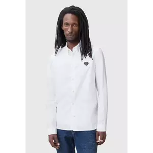 AllSaints camasa din bumbac AMANTE barbati, culoarea alb, cu guler clasic, slim, M122SC imagine