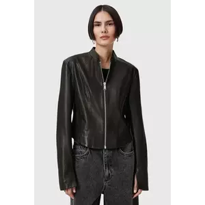 AllSaints geaca de piele SADLER culoarea negru, de tranzitie, W139LB imagine