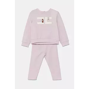 Elisabetta Franchi set de bumbac pentru bebelusi culoarea roz, ENCD097.0.JF054 imagine