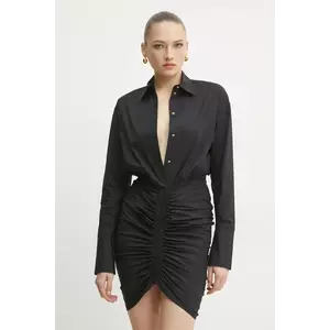 Versace Jeans Couture rochie culoarea negru, mini, mulată, 78HAO902 N0431 imagine