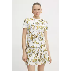 Versace Jeans Couture tricou femei, culoarea alb, 78HAH613 JS458 imagine