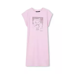 Karl Lagerfeld rochie fete culoarea roz, mini, dreaptă, Z30456 imagine