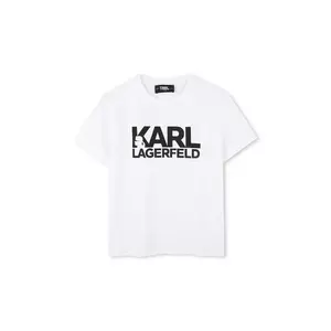 Karl Lagerfeld tricou de bumbac pentru copii culoarea alb, cu imprimeu, Z30435 imagine