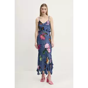 Desigual rochie APOLO culoarea bleumarin, maxi, mulată, 25SWVK16 imagine