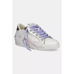 Crime London sneakers din piele DELUXE HEEL femei, culoarea alb, 20134PP7 imagine