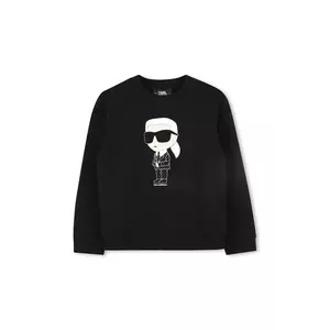 Karl Lagerfeld bluza culoarea negru, cu imprimeu, Z30431 imagine