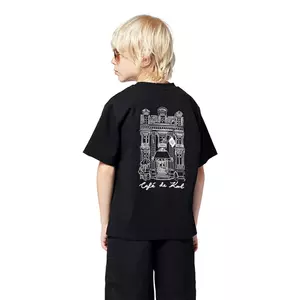Karl Lagerfeld tricou de bumbac pentru copii culoarea negru, cu imprimeu, Z30440 imagine