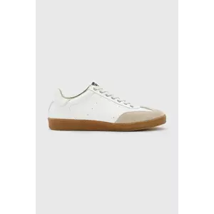 AllSaints sneakers din piele Leo Low Top barbati, culoarea alb, M008FC imagine
