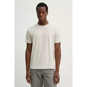 Marc O'Polo tricou din bumbac barbati, culoarea bej, cu imprimeu, 522201251232 imagine