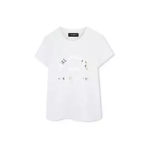 Karl Lagerfeld tricou copii culoarea alb, Z30447 imagine