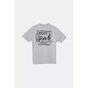 Vans tricou copii Next Stop culoarea gri, cu imprimeu, VN000MK3ATH1 imagine