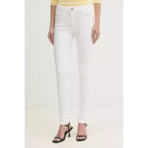 Pepe Jeans jeansi SKINNY JEANS MW REGENT femei, culoarea alb, PL204728TC7 imagine