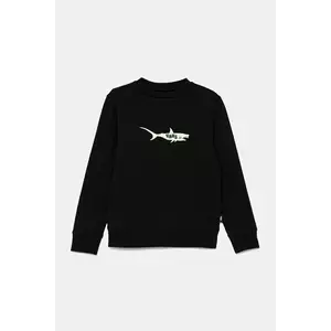 Vans hanorac de bumbac pentru copii The Pack Crew culoarea negru, cu imprimeu, VN000MMABLK1 imagine