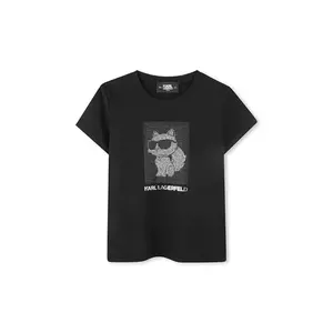 Karl Lagerfeld tricou copii culoarea negru, Z30489 imagine