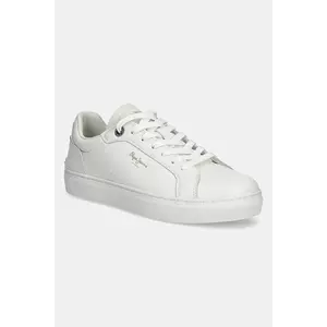 Pepe Jeans sneakers din piele CAMDEN EDITION M barbati, culoarea alb, PMS00045 imagine