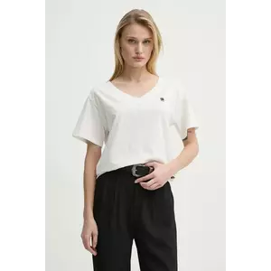 G-Star tricou din bumbac femei, culoarea alb, D26067-D601 imagine
