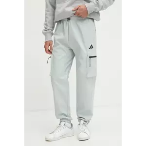 adidas pantaloni de trening City Escape barbati, culoarea verde, cu imprimeu, JF3286 imagine