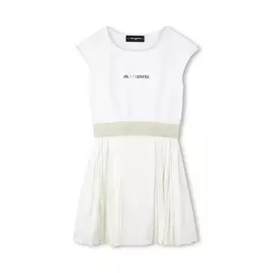Karl Lagerfeld rochie fete culoarea alb, mini, evazată, Z30569 imagine