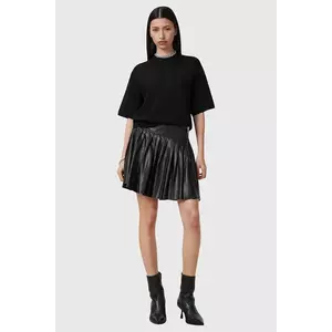 AllSaints fusta de piele VENA culoarea negru, mini, evazati, W029RC imagine