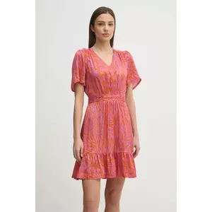 La Petite Française rochie RYHANA culoarea portocaliu, mini, evazată, RYHANA imagine