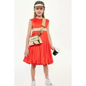 Karl Lagerfeld rochie fete culoarea portocaliu, mini, evazată, Z30453 imagine