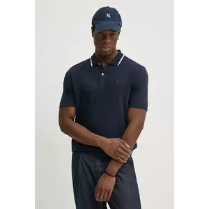 Marc O'Polo polo de bumbac barbati, culoarea albastru marin, neted, 522203453034 imagine