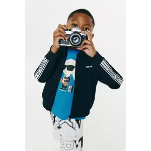 Karl Lagerfeld bluza copii culoarea negru, cu imprimeu, Z30434 imagine